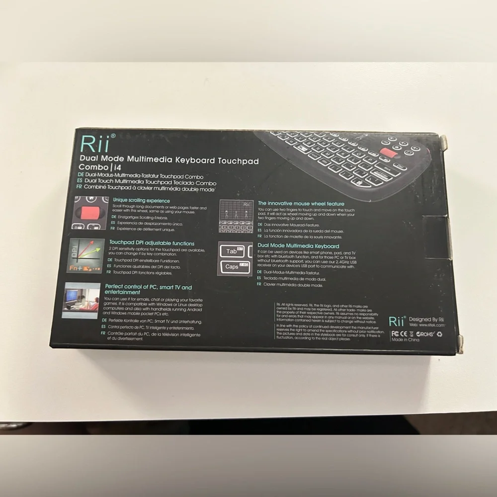 Black Wireless Tablet Keyboard with Touchpad